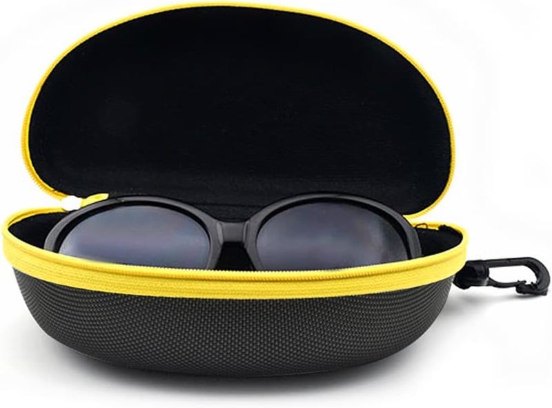 SteelFever 3pcs Zipper Hard Shell Sunglasses Case and Eyeglasses Case Portable Travel Glasses Case with Plastic Hook - Image 2
